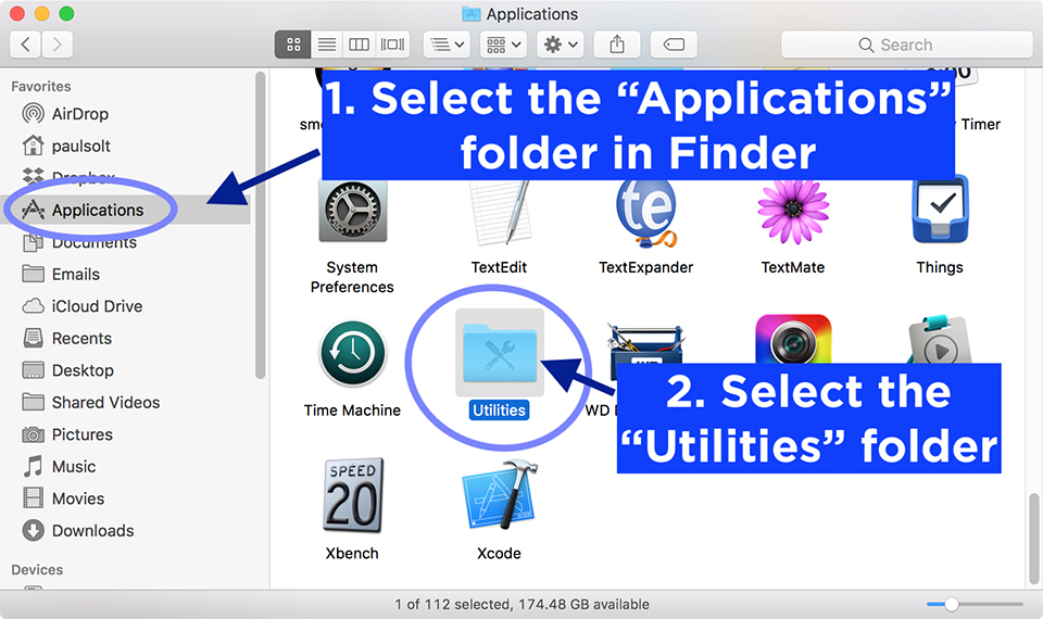 Find Wi-Fi Password in mac applications utilities