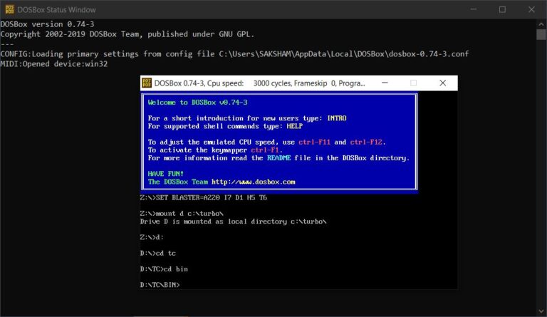 dosbox conf file location dosbox conf file location