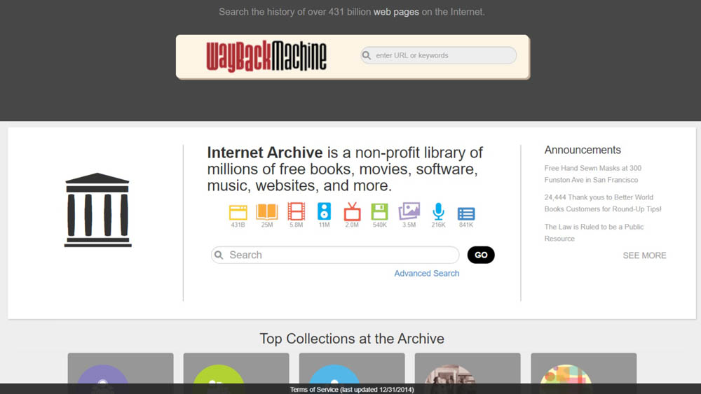 wayback machine Archived Pages