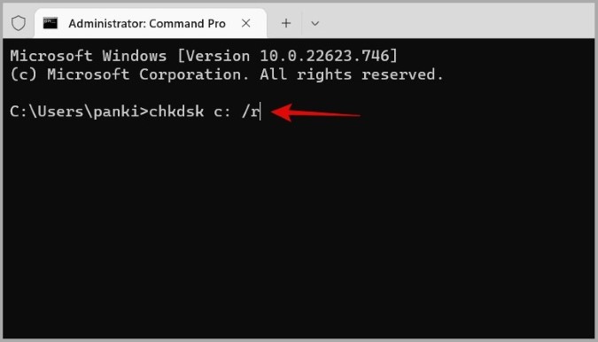 Check Disk Command in Windows