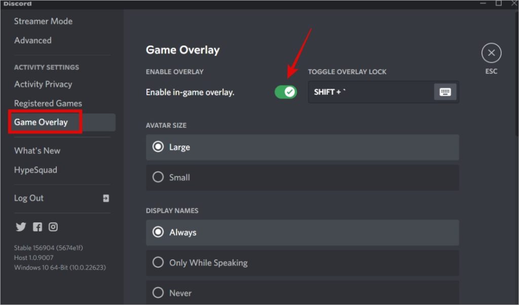 disable discord in-game overlay on windows