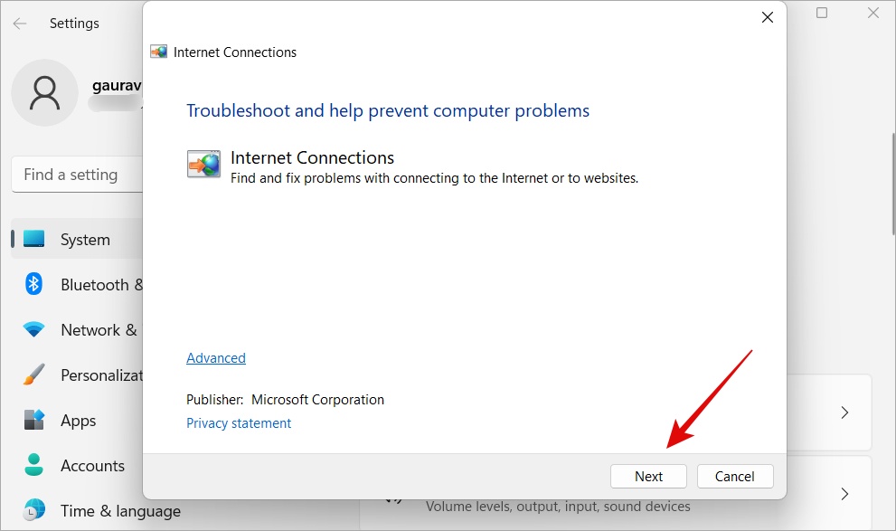 troubleshoot internet connections on windows 11