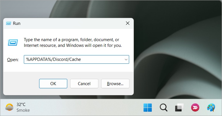 clear discord cache on windows
