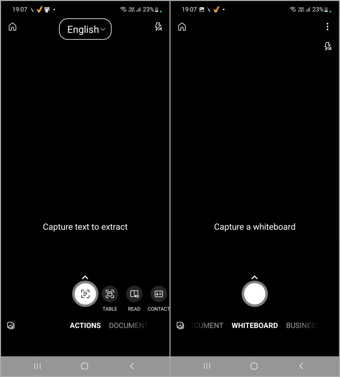 microsoft lens scanning options on android