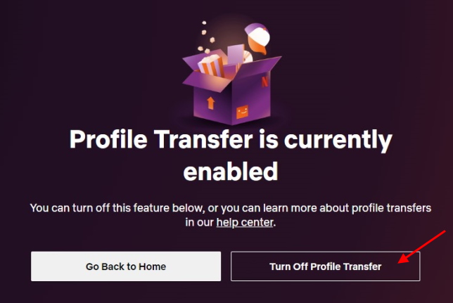 disable profile transfer